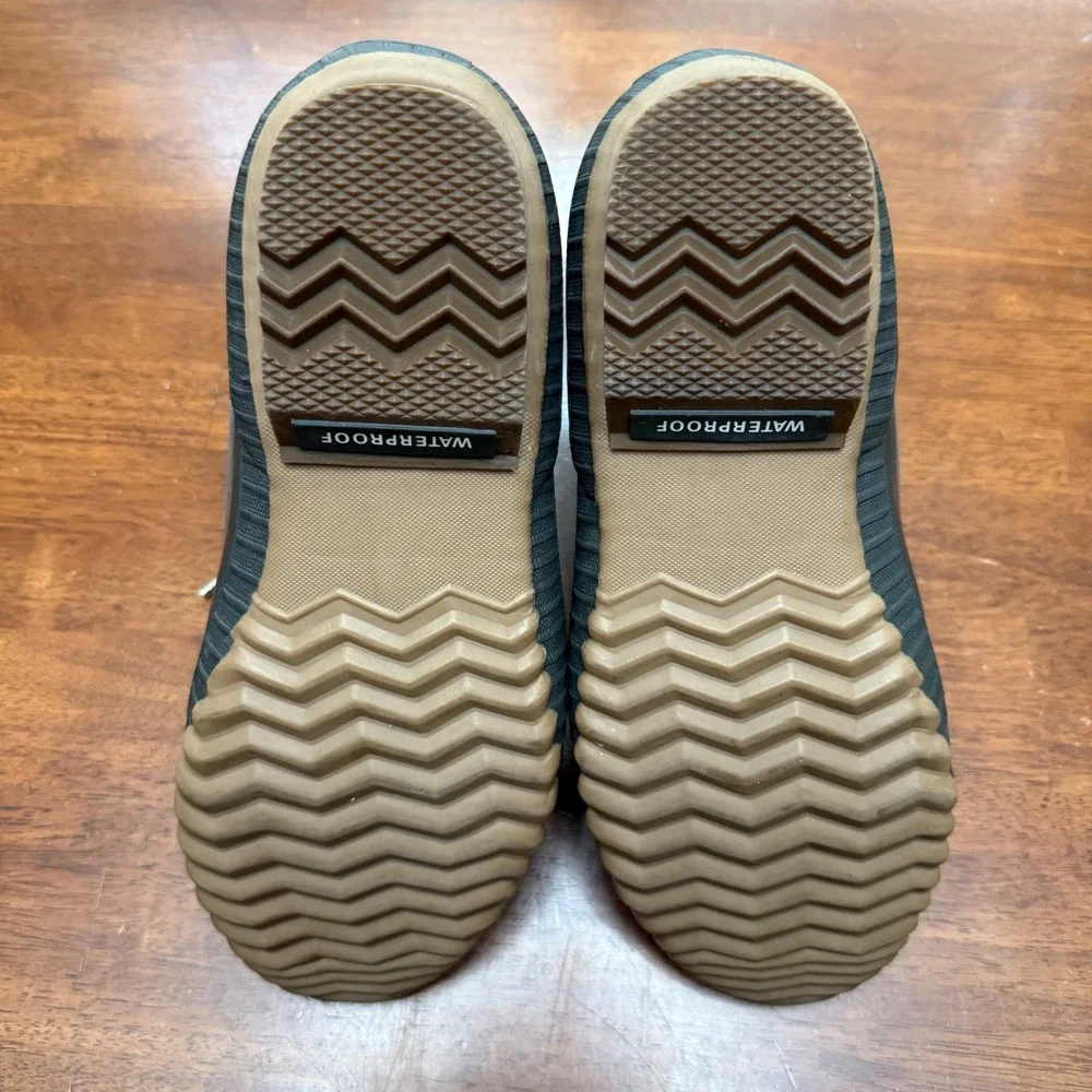 Sorel Cheyanne II Duck Boots Men 10.5 Gray Waterproof Leather Rubber NM2575-052